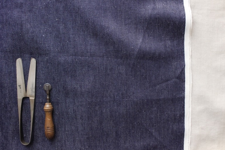 LINNET 先染めヘンプインディゴツイル<br />インディゴブル-