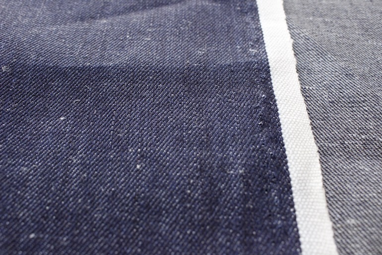 LINNET 先染めヘンプインディゴツイル<br />インディゴブル-