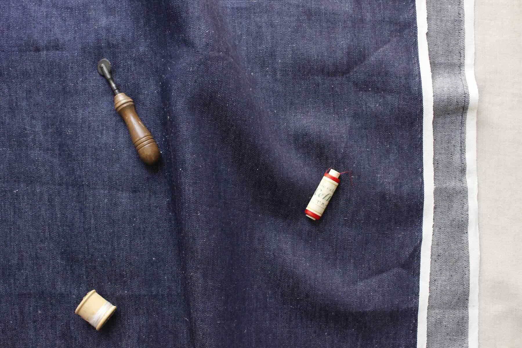 LINNET 先染めヘンプインディゴツイル<br />インディゴブル-