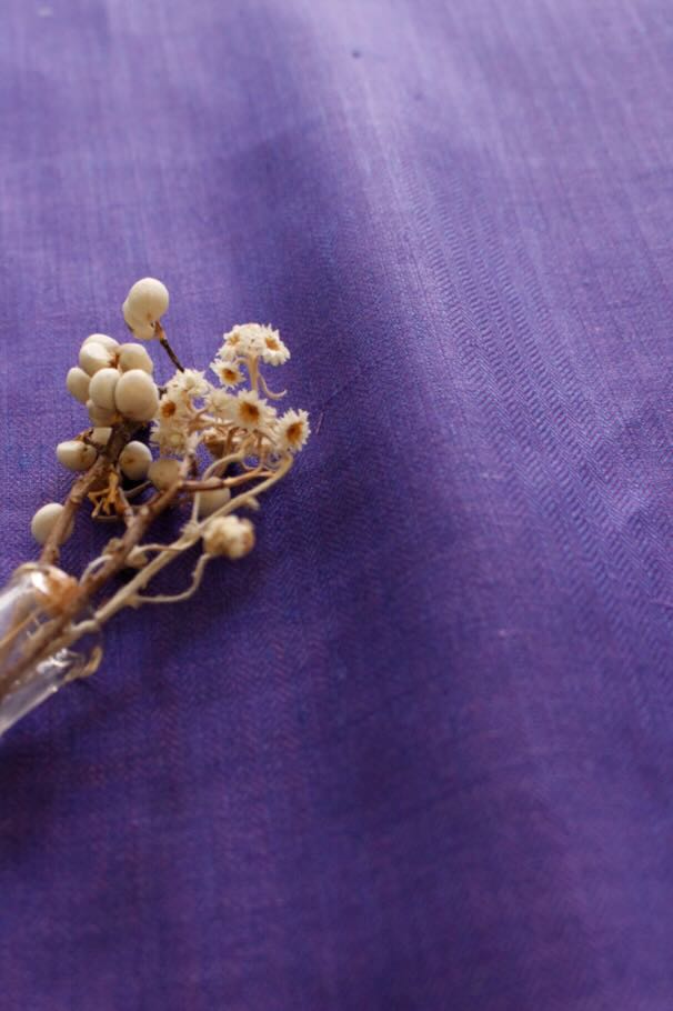 LINNET Linen herringbone C#21ブルービオレット