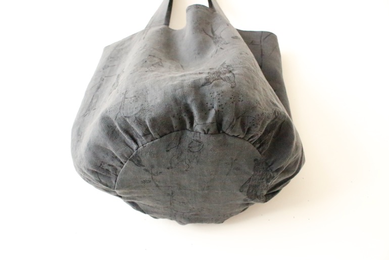 丸底トートバッグセット<br />墨黒