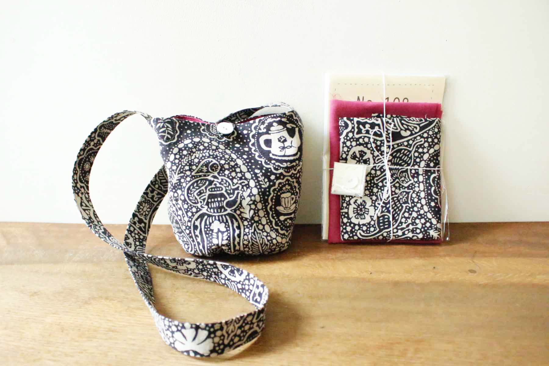 No.108 丸底ポシェットセット<br />ハ-ブティ- フラックスBK