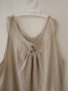 リネン＆ウール　シュミーズドレス